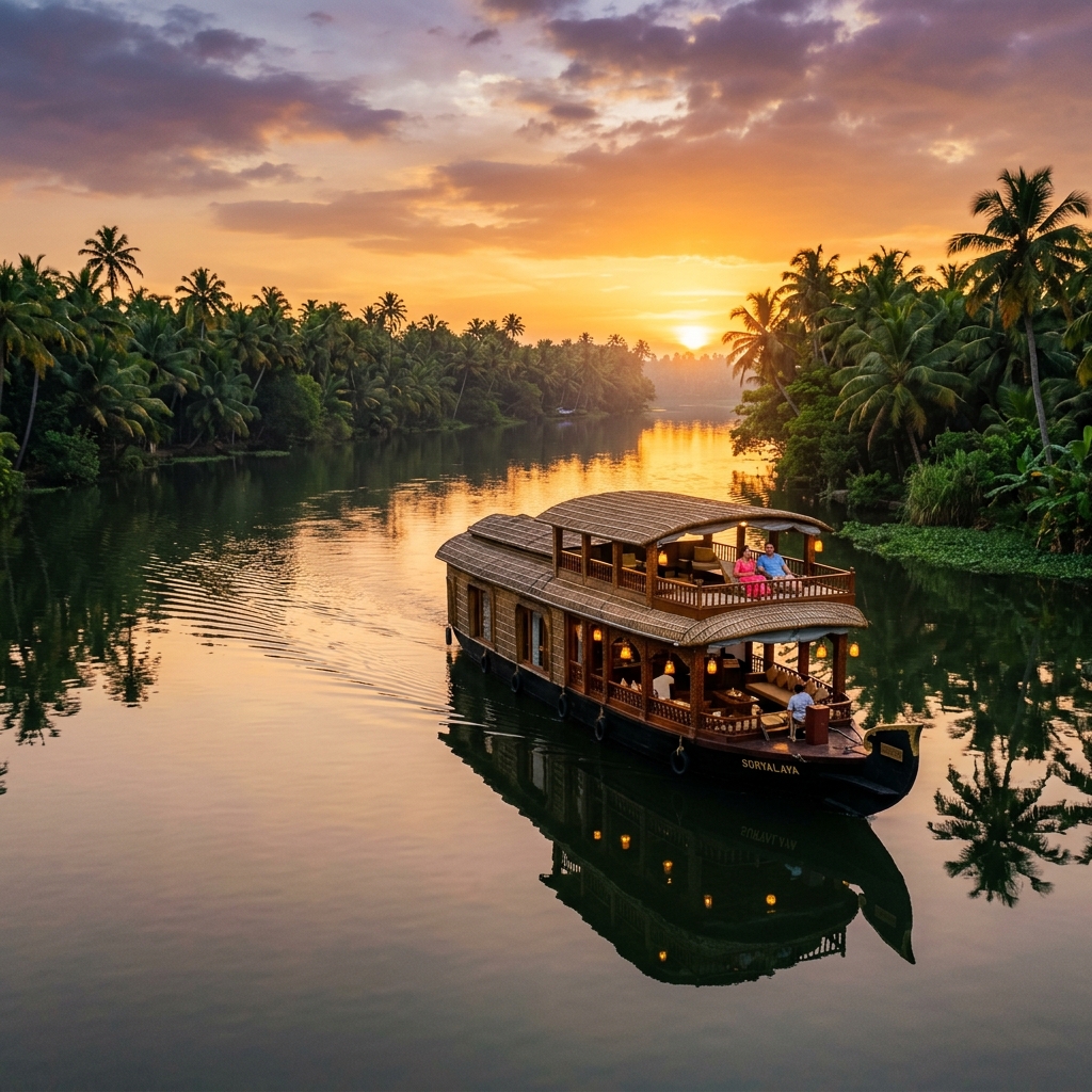 Scenic intercity journey through India